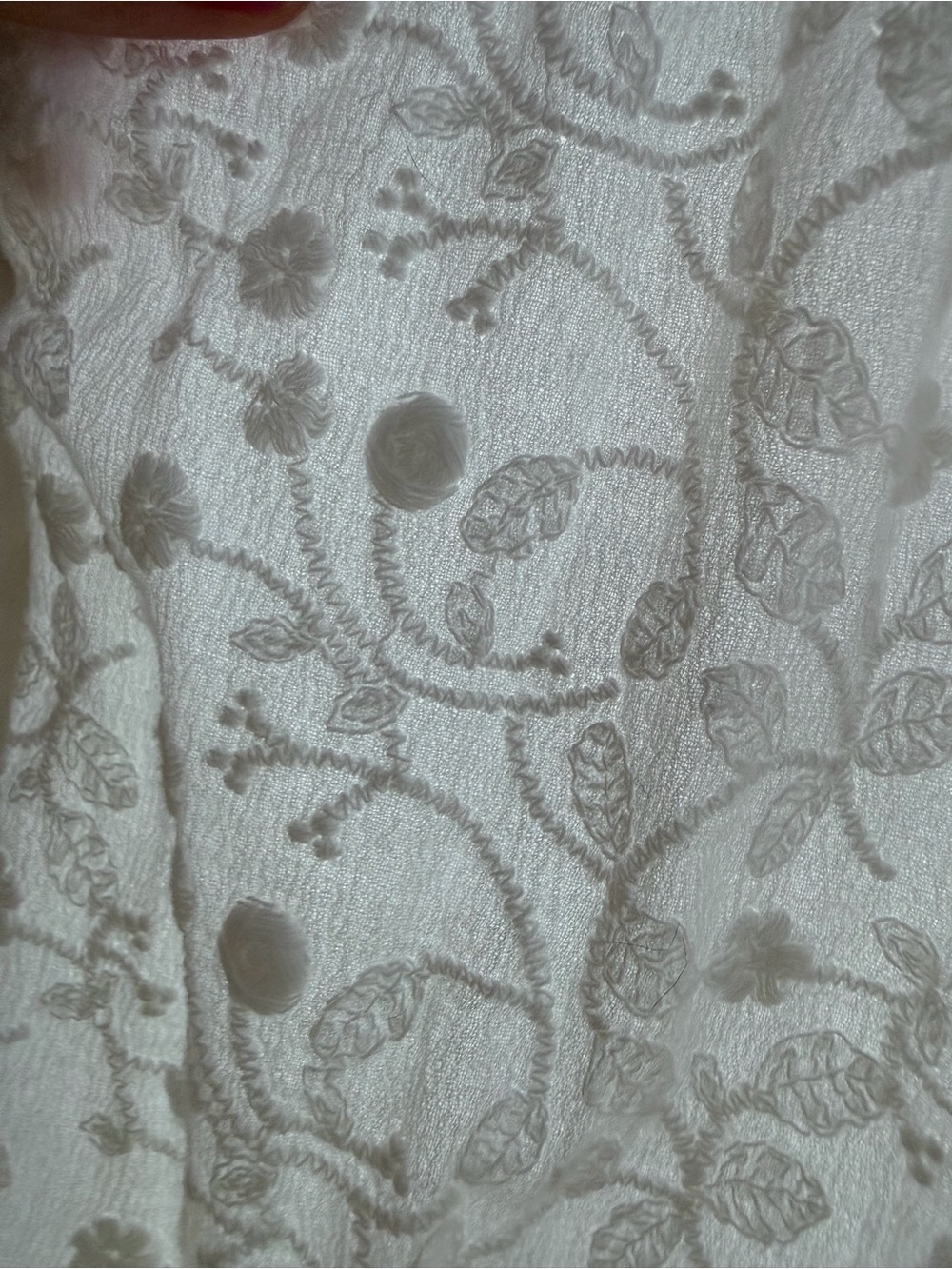 Line & Dot White Textured Ruffle Mini Dress - Picture 4 of 12